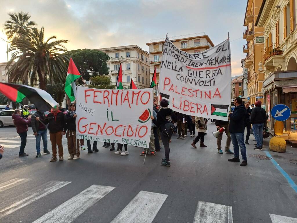 Free Palestine, manifestazione, Comitato Golfo del Tigullio Palestina, genocidio 