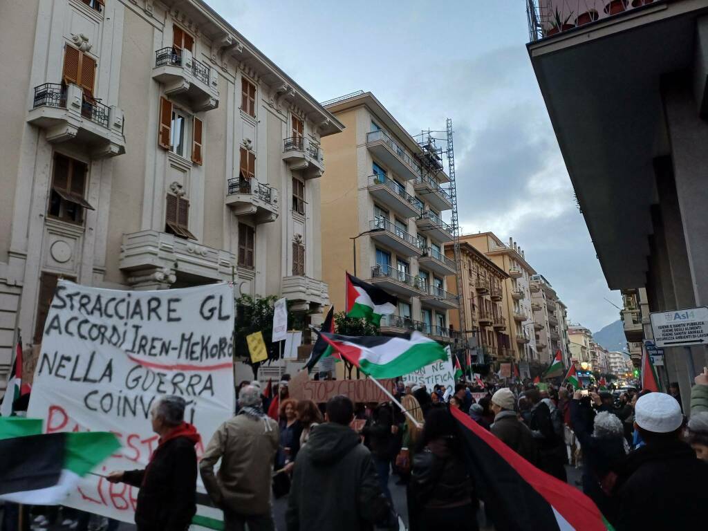 Free Palestine, manifestazione, Comitato Golfo del Tigullio Palestina, genocidio 